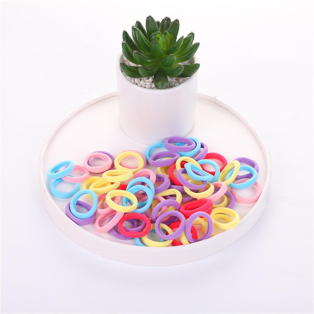 Simple Style Plain Color Elastics Hair Tie Set, Casual Versatile Ponytail Hair Accessories for Women & Girls, Minimalist Hairstyles Headwear Rubber Bands Suitable for Thick Hair