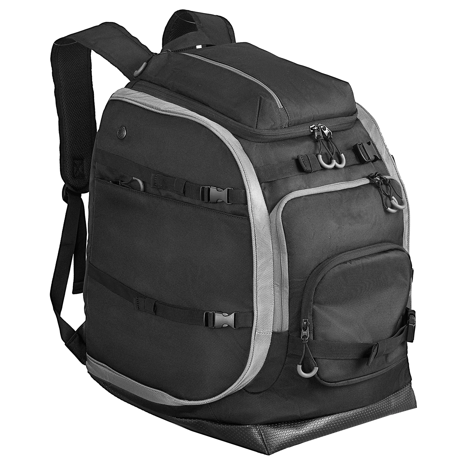 Ski Boot Bag, 70L, Snowboard Boots Travel Backpack for Men Women, with Waterproof Exterior & Bottom, Durable 1680D Oxford, Bag for Skis, Snowboard, Helmet, Goggles, Gloves, Accessories (Black)