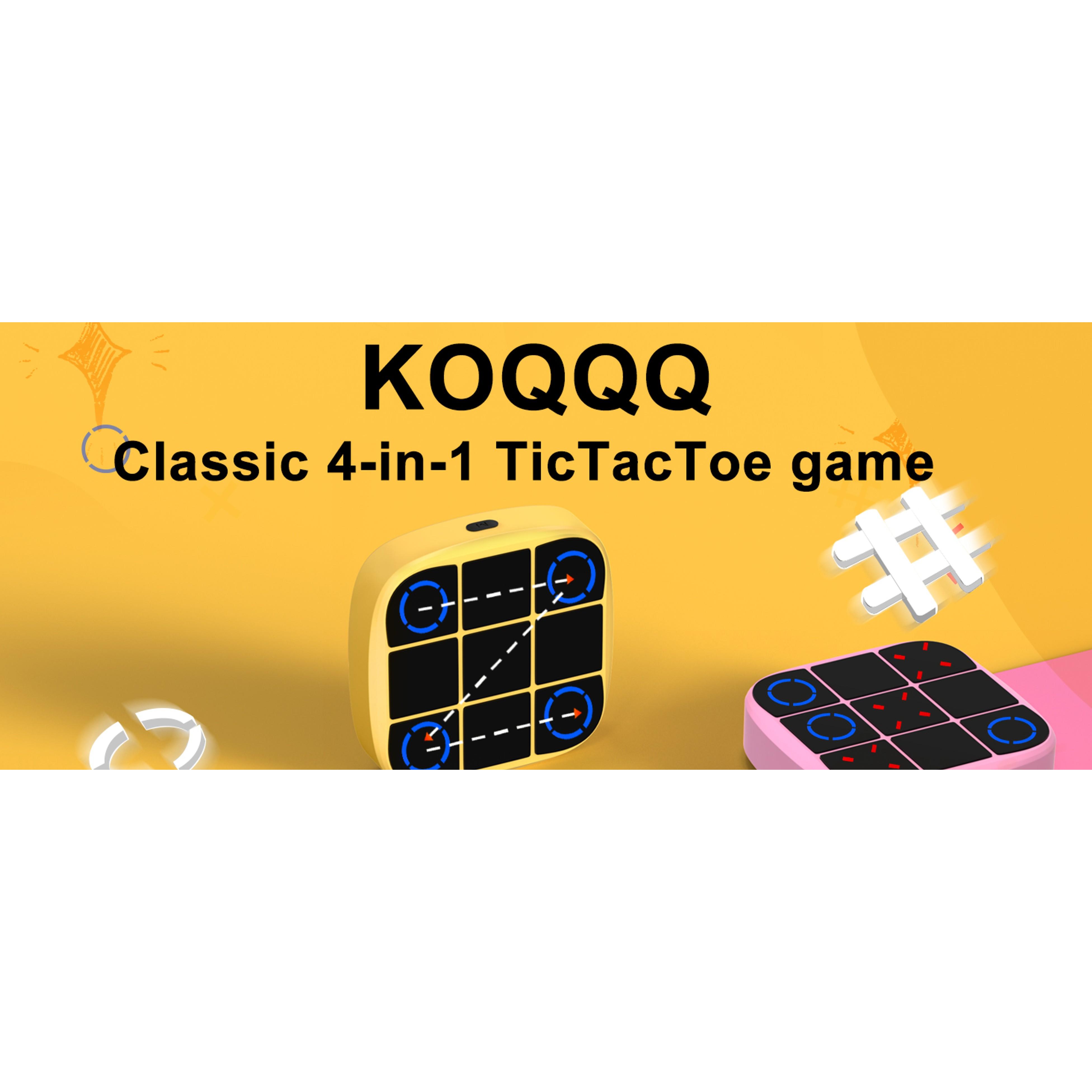 4-in-1 Handheld Puzzle Games Console, Electronic Tic-Tac-Toe Game for Educational and Memory Growth, Portable Travel Games for Car Ride, Board Games for Kids and Adults (Cyan)fidget toys
