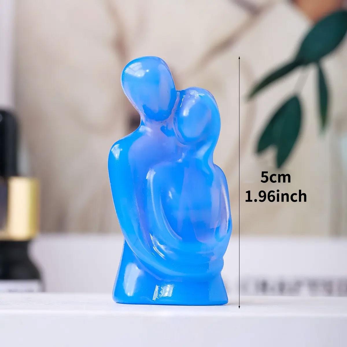 Natural Obsidian Carved Healing Crystal Stone, Valentine's Day Gift, Powerful Energy Couple Ornament, Enhances Emotional Connection