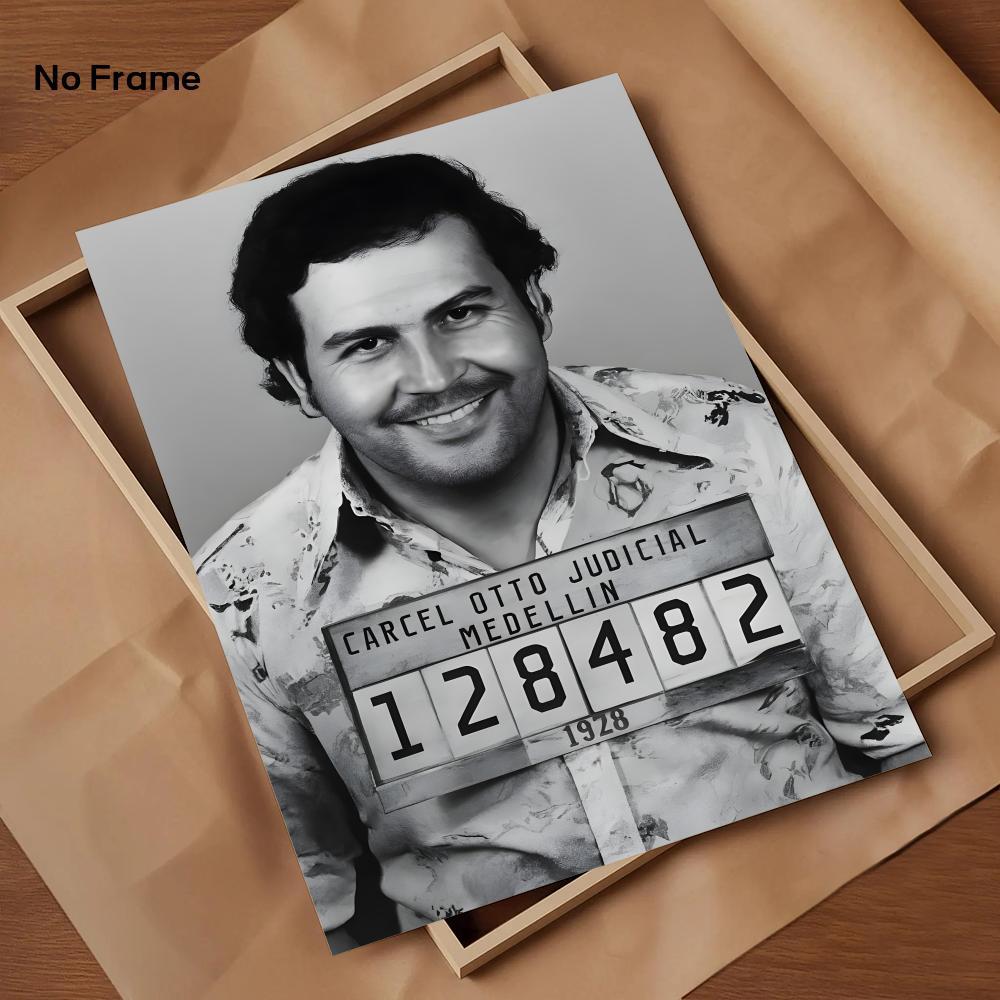 Classic Movie P-Pablo E-Escobar Poster HD Sticky Waterproof Wall Art | High Quality Print Aesthetic Home Living Bedroom Bathroom hallway Decor Trendy Room Decoration | Multiple Size Options Available