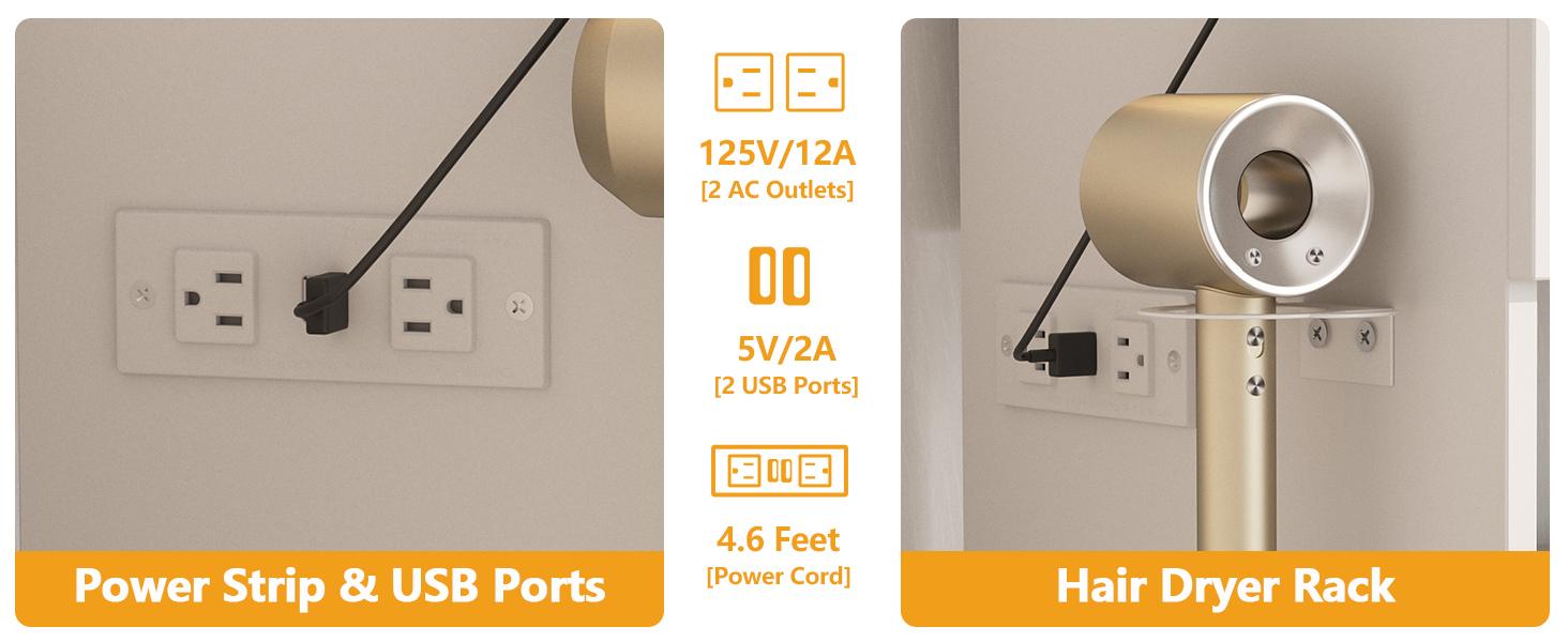Vabches Vanity Desk Large Vanity Table With Glass Top And Lots Storage