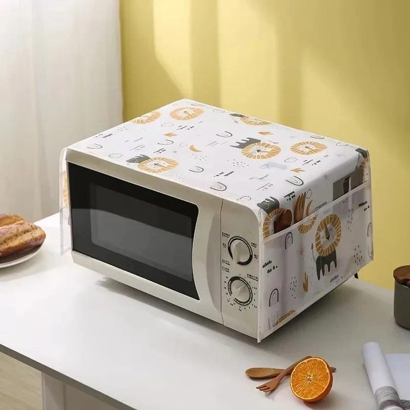 1pc Household appliances dust cover side storage printing oil and waterproof oven microwave protective cover kitchen supplies
