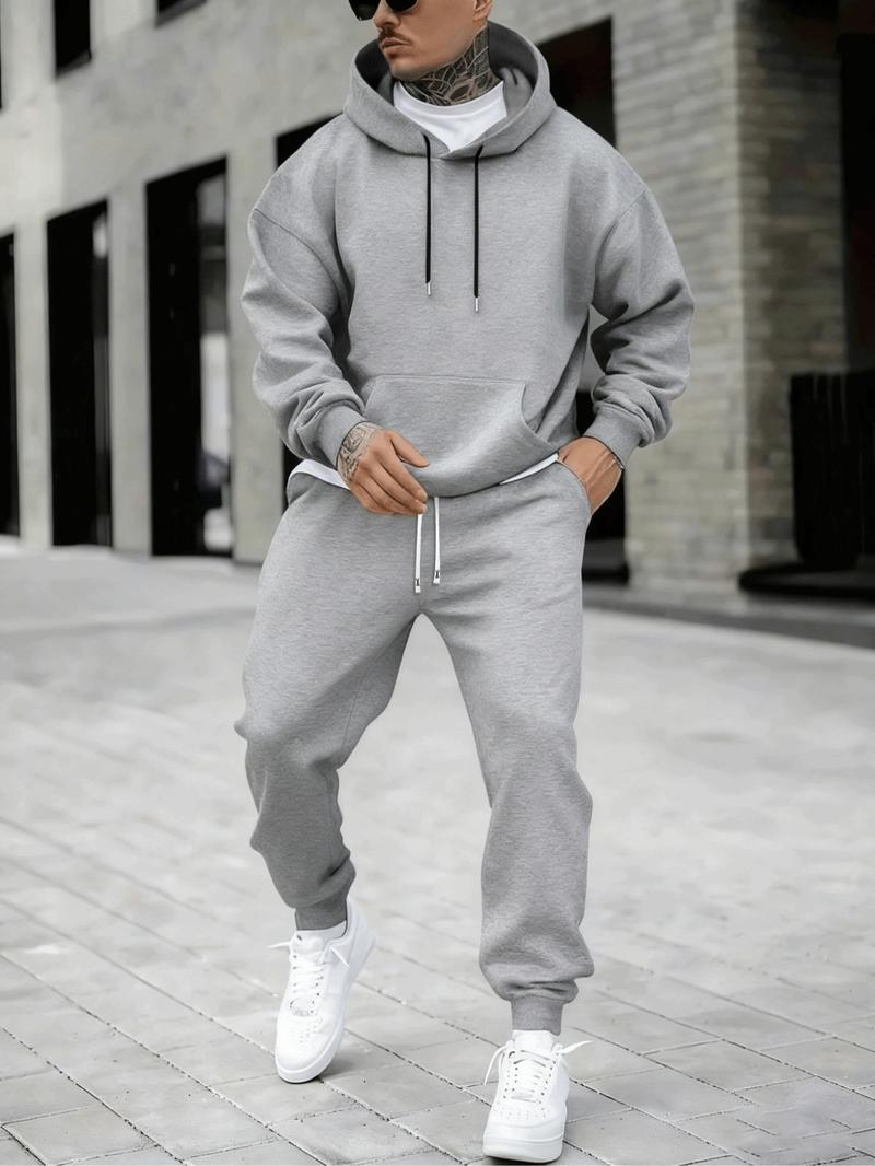 Hypemode Plus Size Set, Simple Casual Hoodie and Jogger Pants, Loose Fit, Drawstring Design, Pockets, Long Sleeve, Fall & Winter Hypemode Plus Size Set, Simple Casual Hoodie and Jogger Pants, Loose Fit, Drawstring Design, Pockets, Long Sleeve, Fall & Winter