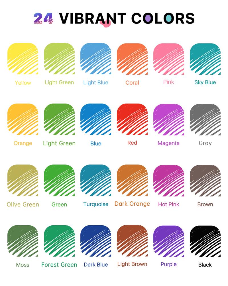 Four Candies Erasable Gel Pens, 12/18/24Colors Retractable Fine Point 0.7mm Erasable Pens with Eraser for Everyday Use & Educational Purposes, for planner, students, teachers, nurses and artists, magical pen Colored Markers Set