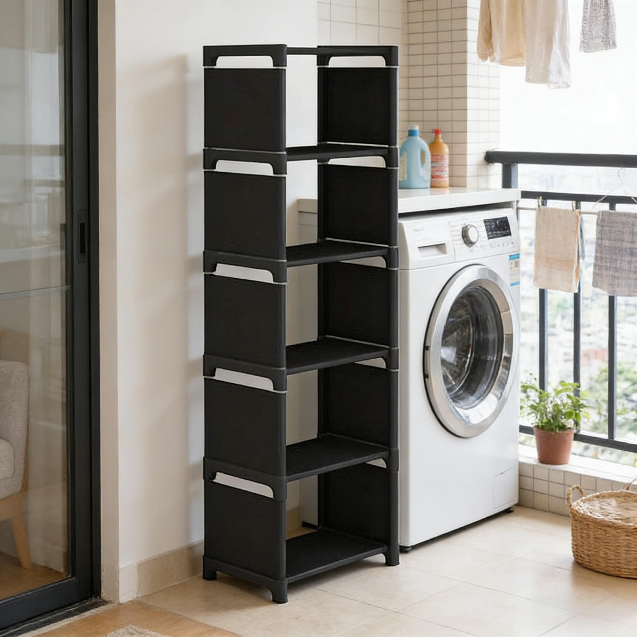 Adjustable 6-Tier Shoe Rack, Simple / No-Tool Installation, Portable Entryway Storage, Durable Shoe Organizer for Dorms & Homes