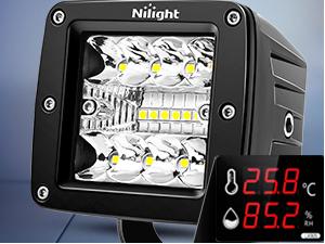 Nilight LED Pods 2Pcs 3Inch 42W LED Cubes Upgraded Spot Flood Combo Square Driving Fog Off Road Lights Work Lighting for Trucks Pickup Golf Cart SUV ATV UTV 4x4 Vehicle Lamp