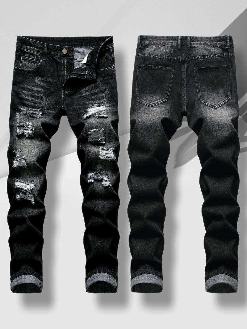 Men's ripped jeans, distressed ripped slim straight jeans compression pants ripped jeans jeans n s high street jean fashion boy summer gomez western wear outlet Men's ripped jeans, distressed ripped slim straight jeans compression pants ripped jeans jeans n s high street jean fashion boy summer gomez western wear outlet