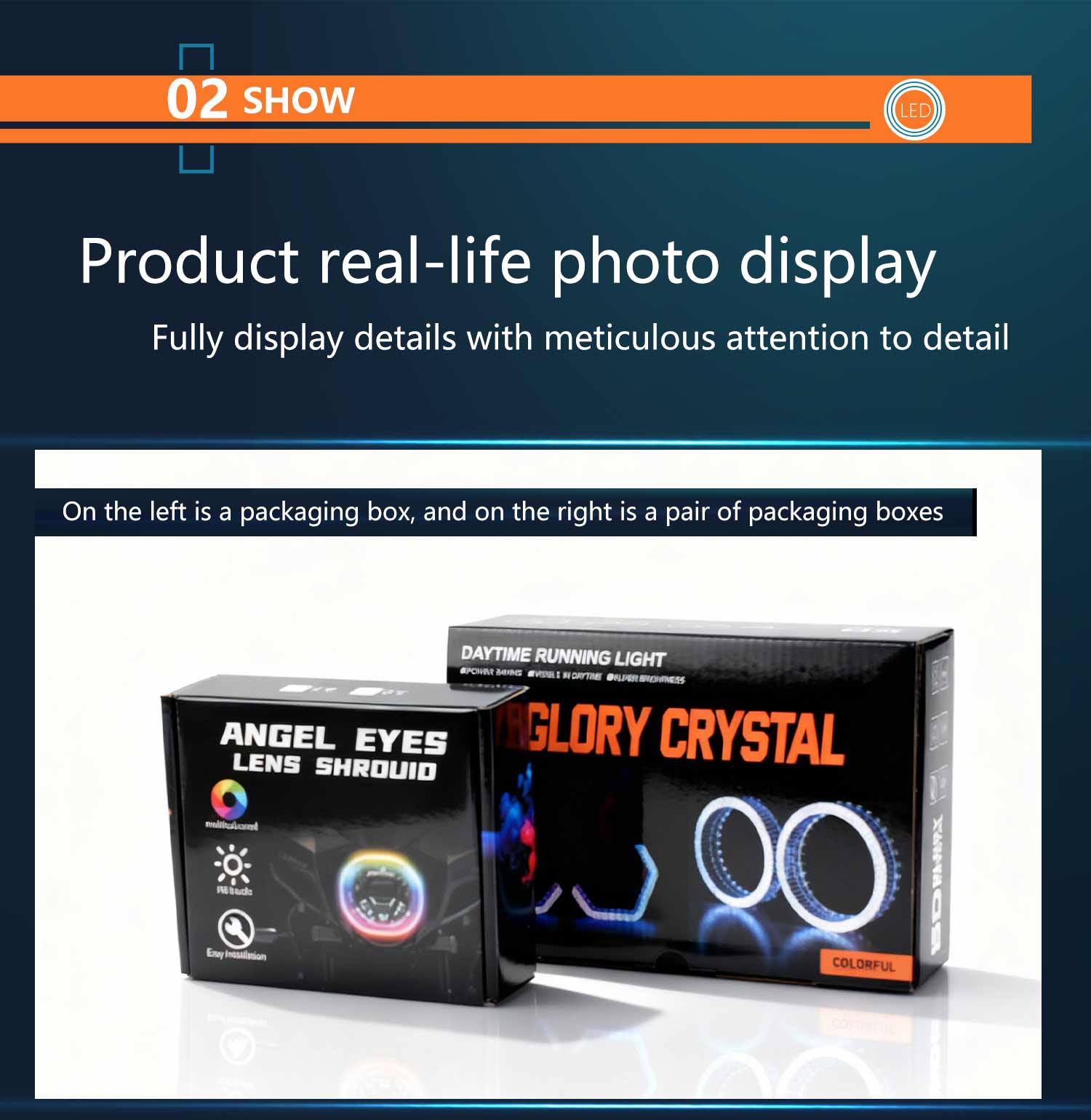 2PCS 5D RGB Angel Eyes Halo Rings Lights with Turn Signal Lights APP Bluetooth LED Motorcycle Retrofit DRL Car Headlight