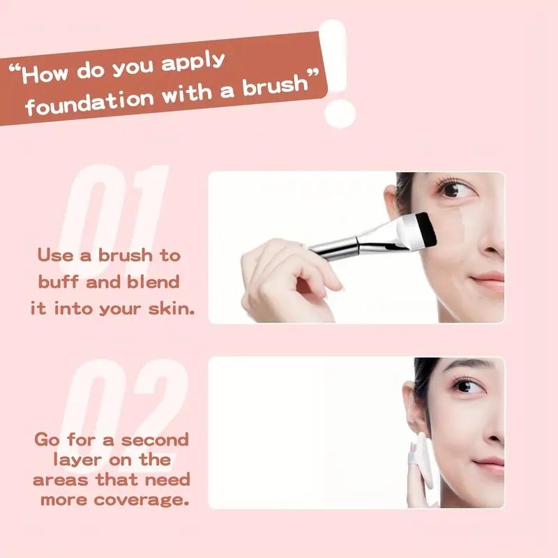 1/3 Piece Makeup Tool Set, Includes Flat Foundation Brush, Multi-Functional Wet & Dry Concealer Puff, Color Mixing Palette