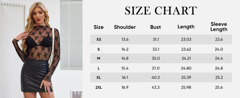 Siliteelon Lace Mesh Top - Burgundy Floral Long Sleeve Fitted Mock Neck See-Through Blouse for Y2K Club, Day Party & First Date Outfits | January Outfit Inspo