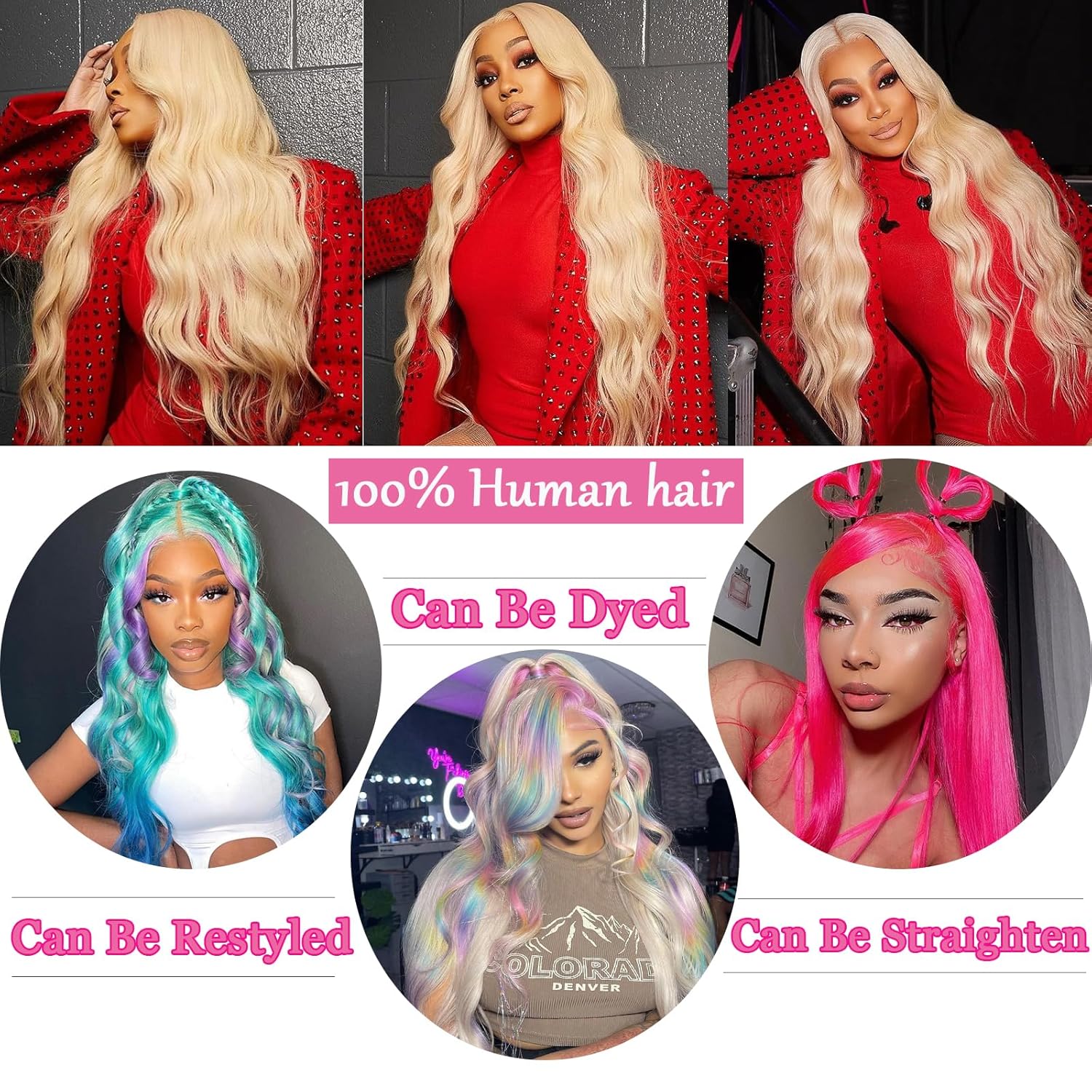 BB Face Blonde 613 Wigs Body Wave Lace Front Wigs 13x6 HD Lace Front Human Hair Wigs Pre Plucked HD Lace Wigs For Women 180 Density