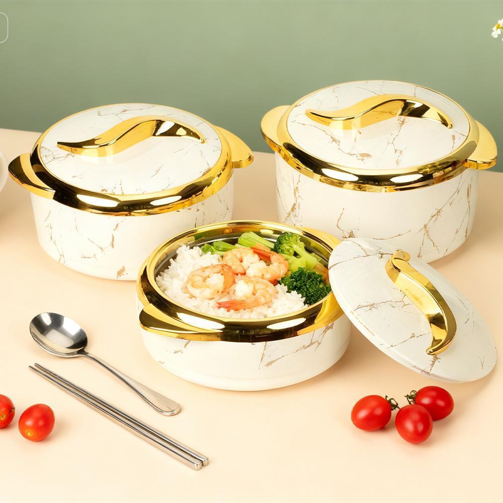 Luxury 3-Piece Thermal Casserole Dish Set with Lids, Insulated Stainless Steel Container for Hot & Cold Food#DealsForYouDays,home essentials