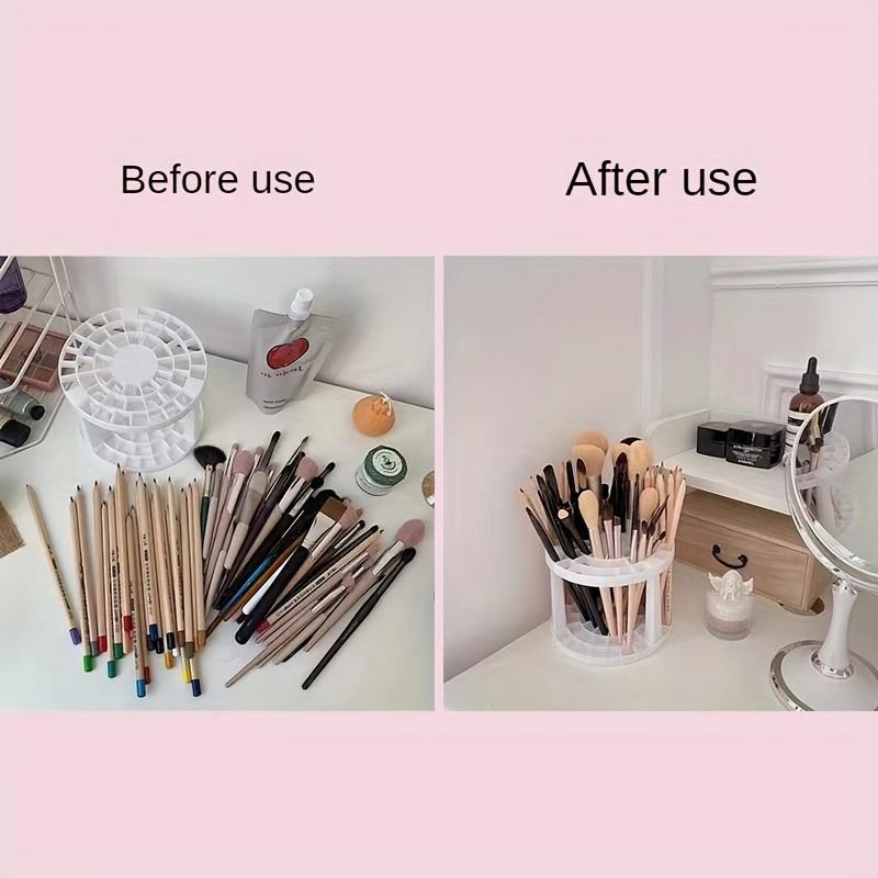 Large Capacity Desktop Multi-Functional Creative Rotating Pen Holder, High Appearance Level Storage Cylinder, Round Hole Desk Organizer, Cute Desk Accessories, Desk Organizer Tidy, Pencil Holder