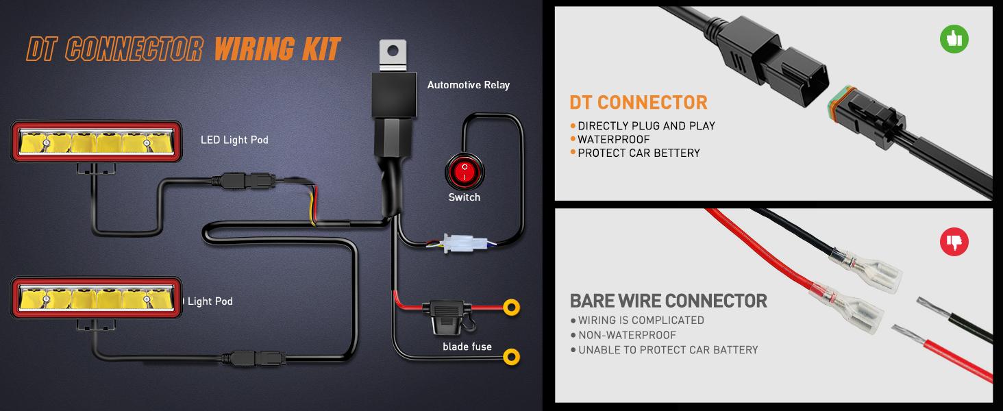 Nilight LED Light Pods 6.5 Inch 2PCS 30W 3250LM Spot Light Bar LED Fog Light w/ 16AWG Wiring Kit for Truck ATV UTV Jeep dealsforyoudays Nilight LED Light Pods 6.5 Inch 2PCS 30W 3250LM Spot Light Bar LED Fog Light w/ 16AWG Wiring Kit for Truck ATV UTV Jeep dealsforyoudays