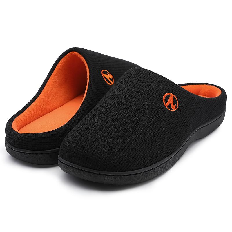 Unisex Gray & Blue Two-Tone Memory Foam Slippers with Durable Rubber Sole for Indoor & Outdoor Use Stylish Walking Footwear Comfortable House Slippers for Men & Women - Dance