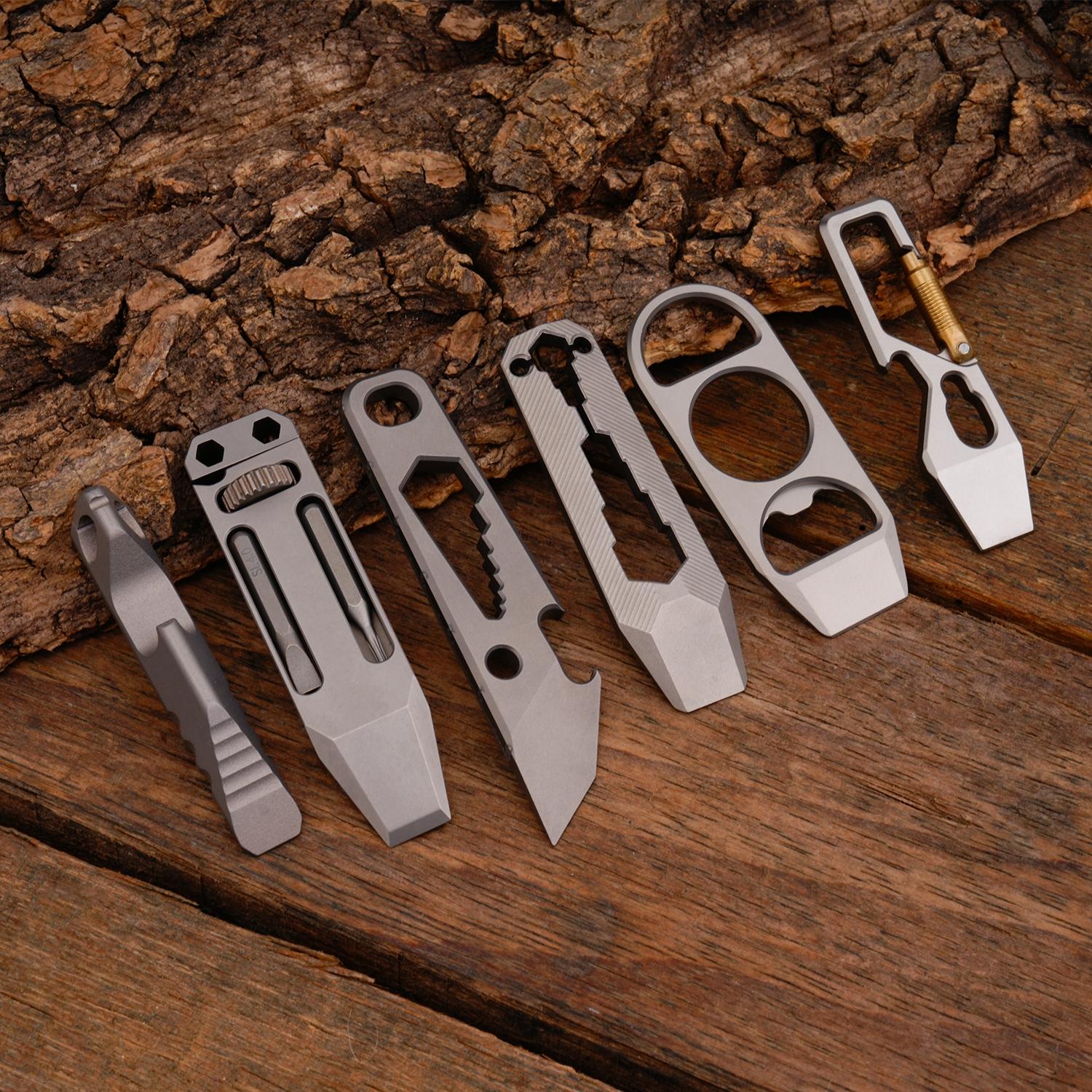 Mini Edc Tool Titanium Alloy Material, Compact Multitool for Everyday Carry, Durable and Lightweight Pocket Knife Accessory