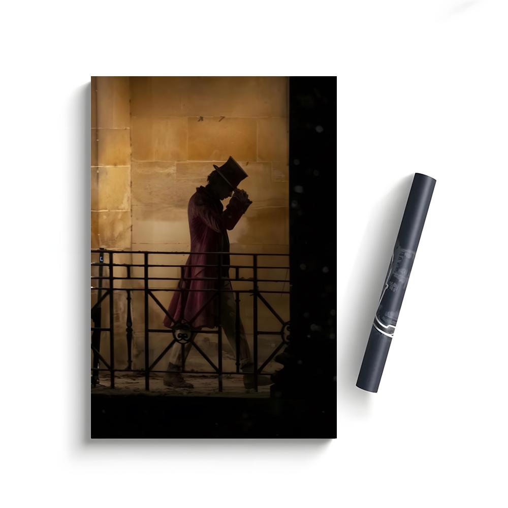 2023 Wonka Movie Poster Self-Adhesive Waterproof Art Sticker, Aesthetic Minimalist Wall Poster for Coffee Shop, Bar & Home Room Decor