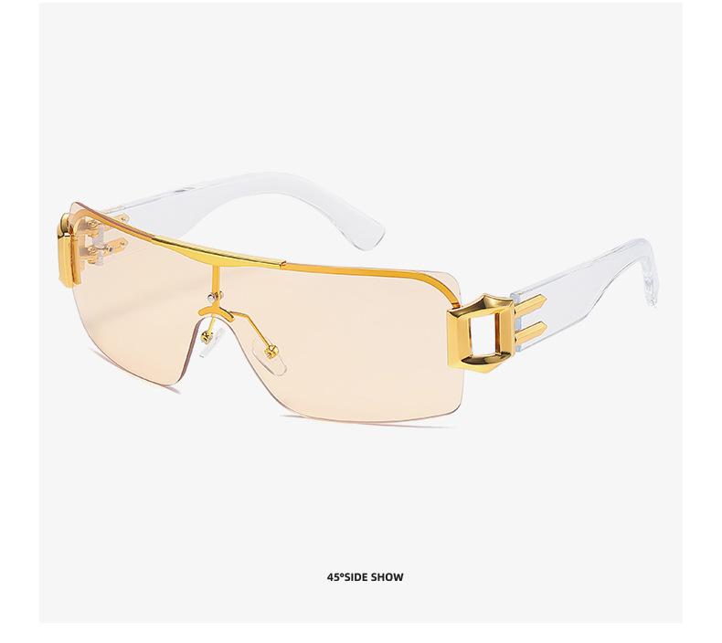 Trendy Y2K Punk Frameless Sport Sunglasses for Women Men UV400 Protection Rimless Shades for Rave Festival Cycling Running Outdoor Daily Wear