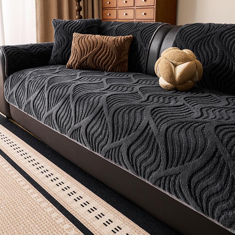 Plush Sofa Cushion Cover, Pet-Friendly Washable Protector, Soft Sofa Protector, Universal All-Season Use, Office Bedroom Living Room Decor