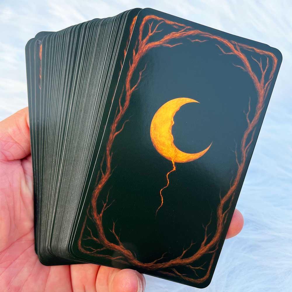 54-Card Tarot Deck, Reflective Moon Shadow Work Oracle Cards, Tarot Card Decks, Tarot Card Set, Tarot Card Game, Cards Games, 13 x 8 cm, for Self-Discovery and Emotional Insight, Spiritual Guidance Tool