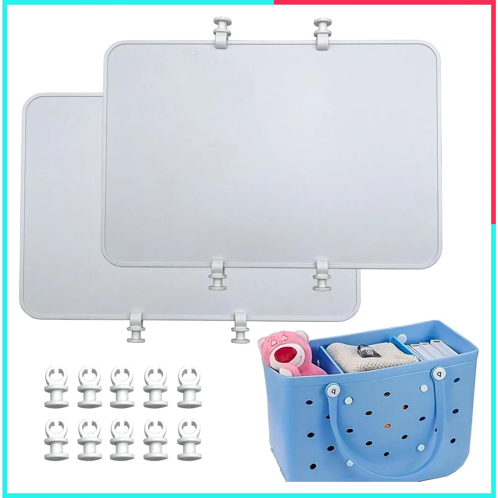 2-Pack X-Large White Bag Divider Tray Insert