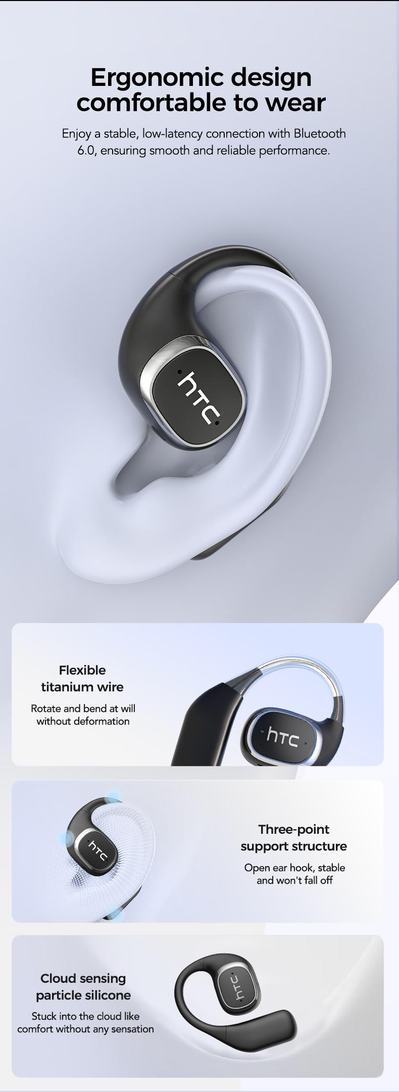 HTC NE11 Translator Earbuds Real-Time, Language Translator Earbuds for 134 Languages Translation Device with APP & Charging Base for Travel Business Meetings