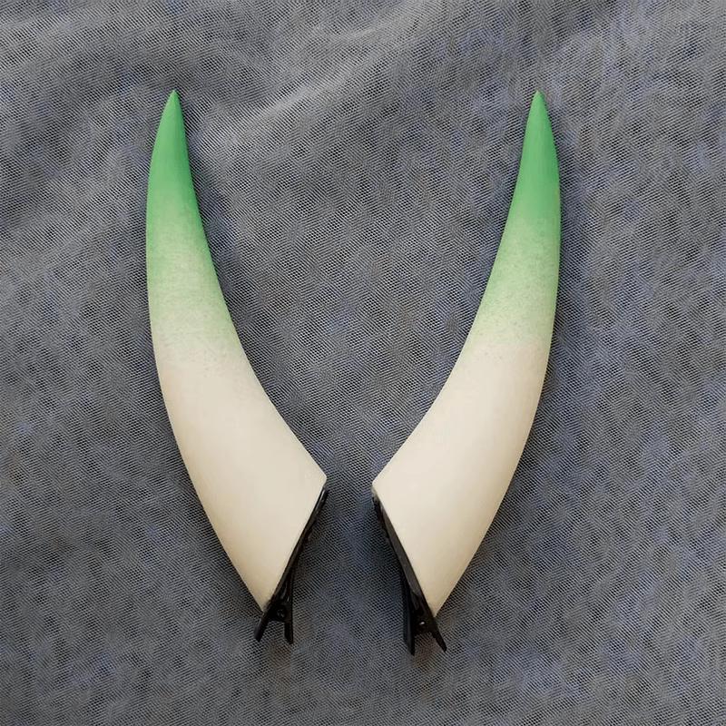 10/14/18cm Gradient Halloween Devil Horns Cosplay Horns Head Clip Headwear Cool Dark Gothic Hairwear Cosplay Props Accessories