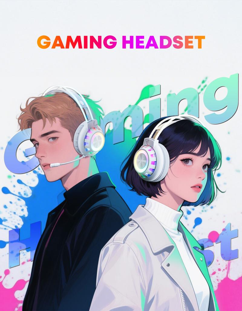 [New Upgrade] TAGRY TRONICX Upgraded G3 Wired PC Gaming Headset Gamer Gifts for him with 50mm Driver, ENC Microphone, USB-A Headset with 7.1 Surround Sound, Control Box for PC/PS5 Console/Switch Dock Mode  (Not Compatible with Xbox)