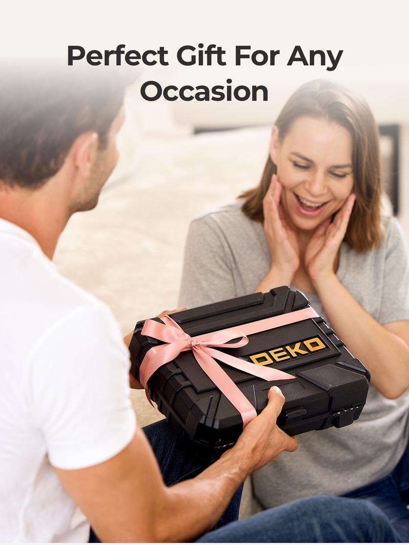 DEKOPRO 126-Piece 8V Cordless Drill Driver and Tool Set, All-in-One Portable Repair Tool Kit, Professional Household Basic Hand Repair Tool Set DEKOPRO 126-Piece 8V Cordless Drill Driver and Tool Set, All-in-One Portable Repair Tool Kit, Professional Household Basic Hand Repair Tool Set