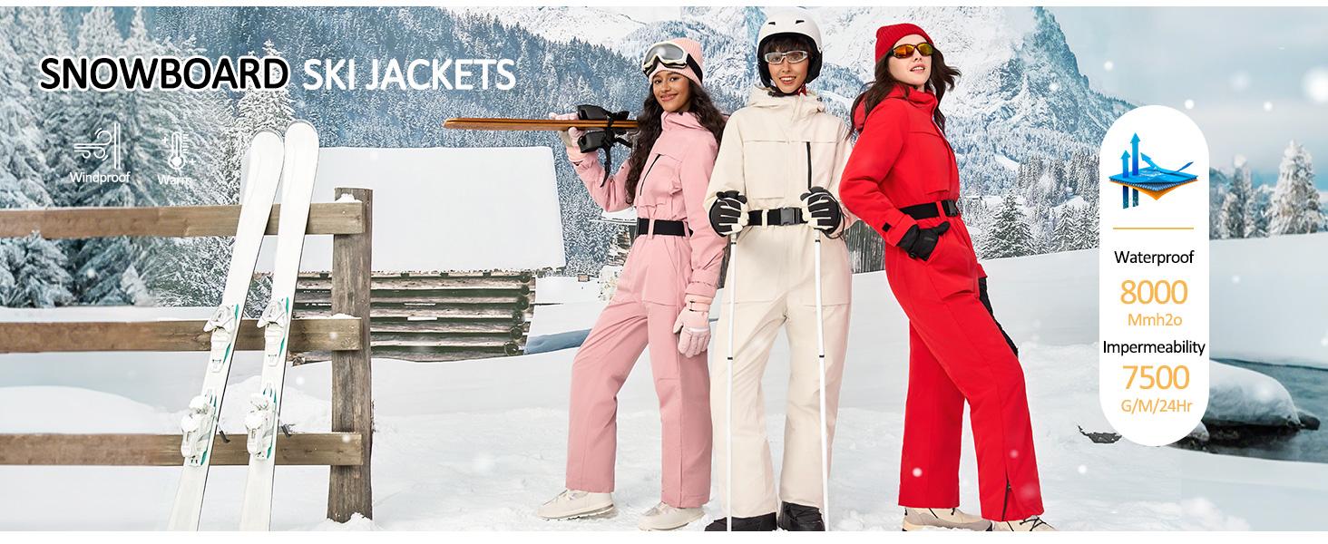 Yousify Womens Snow Bibs Insulated Waterproof Ski Bibs Overalls Winter Outdoor Snow Pants