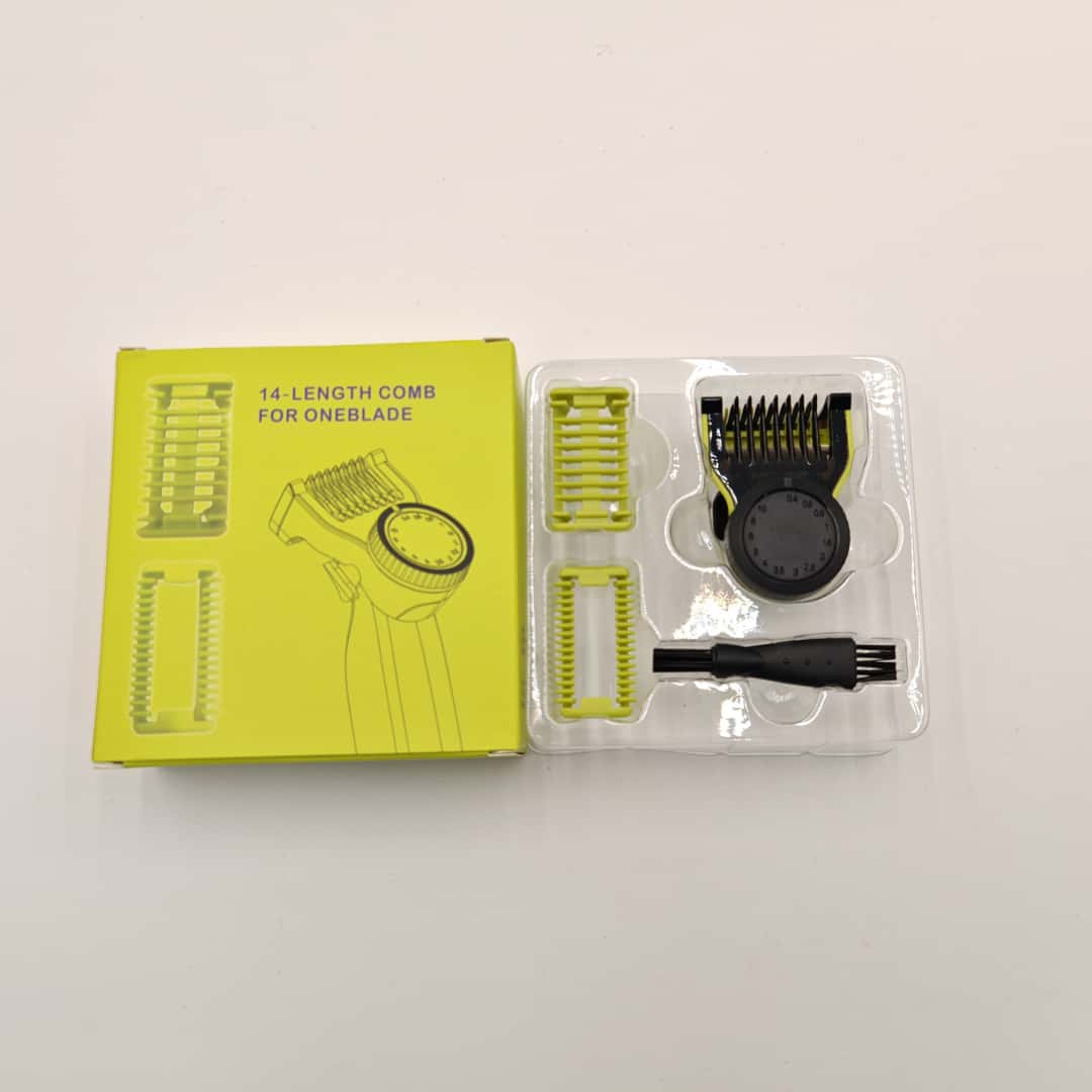 14-in-1 Comb Attachment for Philips One Blade OneBlade Replacement Blade Blades Trimming Attachments for QP2520 QP2530 QP2620 QP2630, 14 Length Settings From 0.4mm To 10mm