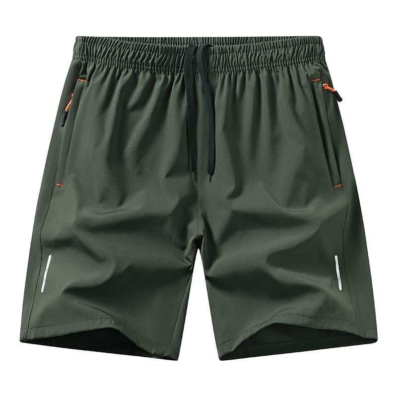 Men's 7-Pack Quick-Dry Athletic Shorts, Loose Fit for Gym & Running with Zipper Pockets, Chafe-Free Fabric and High-Contrast Reflective Bars, Elastic Waist, Activewear With Pockets, Athletic Wear Shorts, Lightweight Breathable Shorts