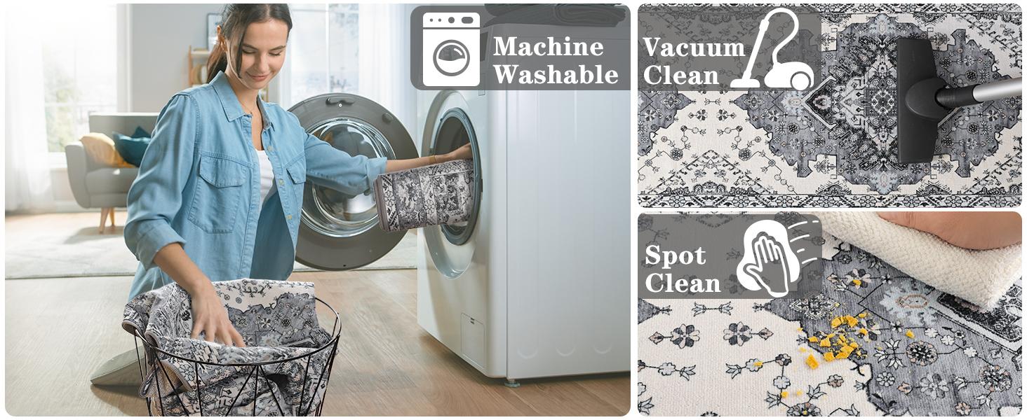 Machine washable vintage area rug, non-slip low-pile large rug for living room, bedroom, farmhouse, dining room, colors: black, orange, beige, grey, blue, sizes: 5x8, 7x10, 9x11 ft Machine washable vintage area rug, non-slip low-pile large rug for living room, bedroom, farmhouse, dining room, colors: black, orange, beige, grey, blue, sizes: 5x8, 7x10, 9x11 ft