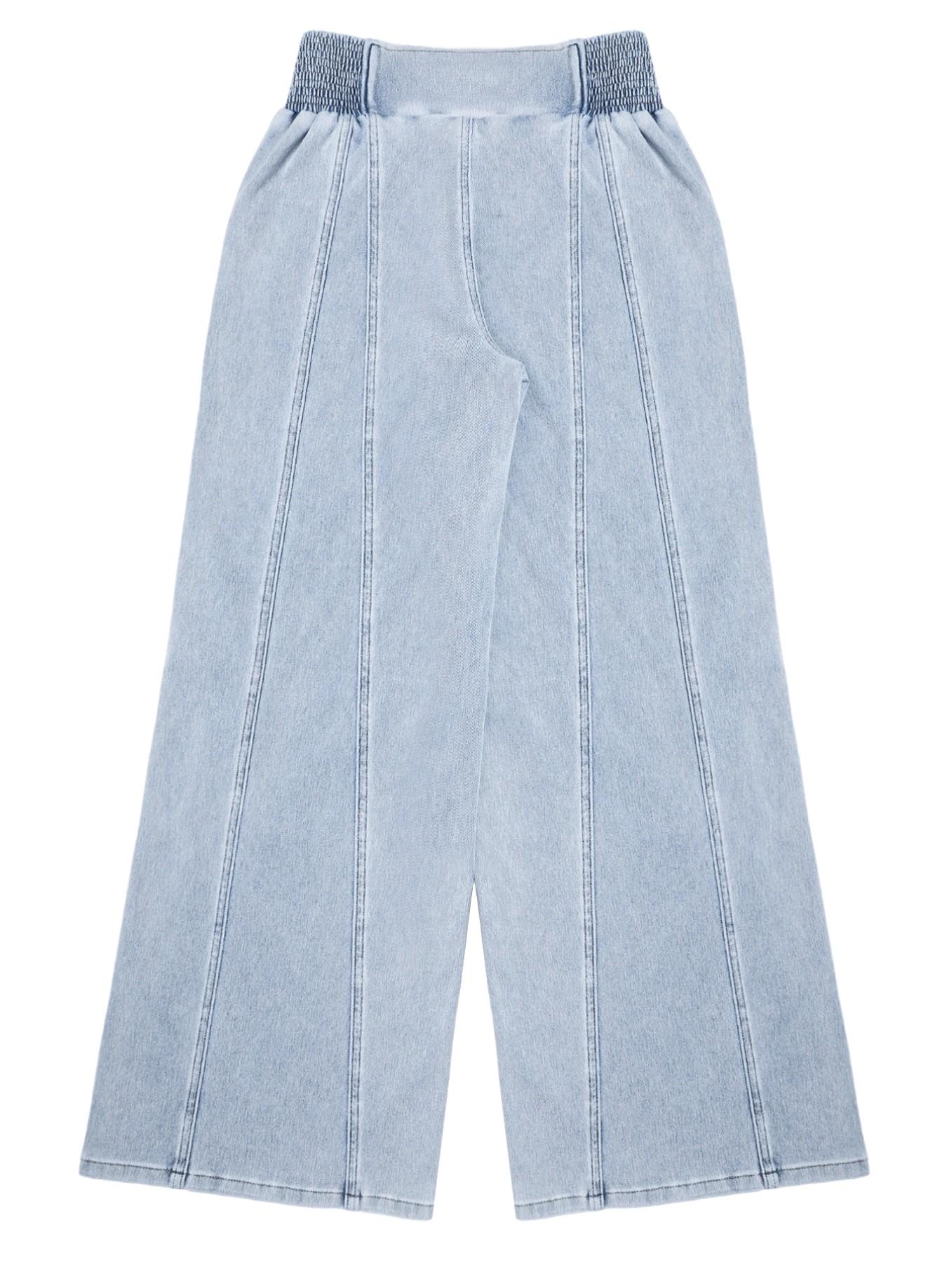 Women Shirred Elastic High Waist Wide Leg Oversized High Waisted Denim Jeans, 4 Way Stretch Light Wash, Casual Baggy Loose Floor Length Trousers with Pockets, Summer Streetwear