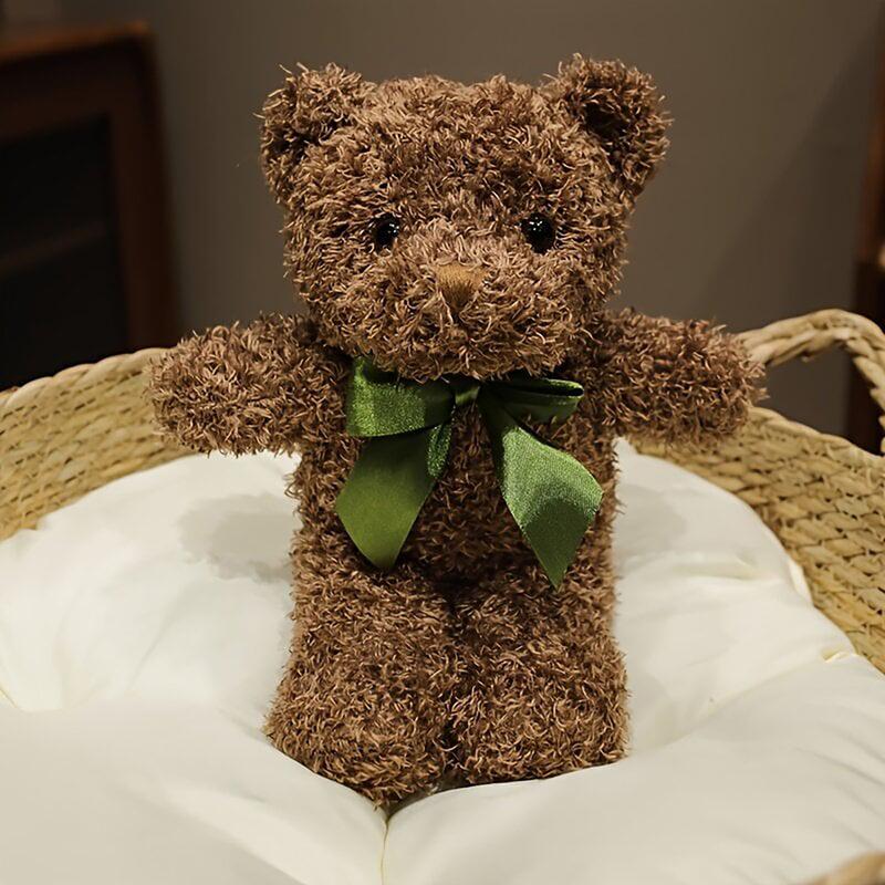 23cm/9.05in Curly-haired Cute Teddy Bear Plush Toy Features An Adorable Shape And Soft Texture. Fluffy And Skin-friendly, It's A Perfect Bedtime Companion Or Bedside Decoration. Suitable As A Valentine's Day, Birthday, Christmas