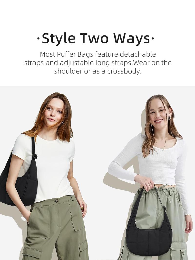 Women's Solid Color Quilted Shoulder Bag, Fashionable Large Capacity Underarm Bag for Daily Used, Casual Trendy Versatile High-quality Daily Commuting Bag