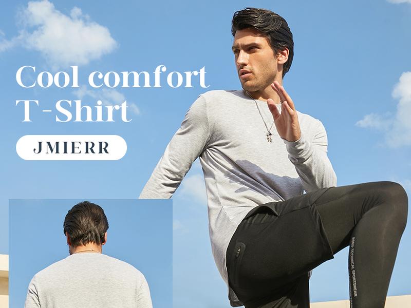 JMIERR Mens 3 Pack Cotton Hipster Hip Hop Longline Crewneck Sport T-Shirt, Menswear Casual Top for Outdoor Daily Wear