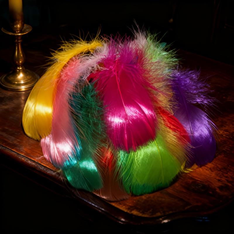 100 pieces of 3.15-4.72 inch synthetic feathers | Photo props suitable for women and girls, carnival decorations, costume accessories, Halloween and Christmas cosplay, neutral fantasy costumes