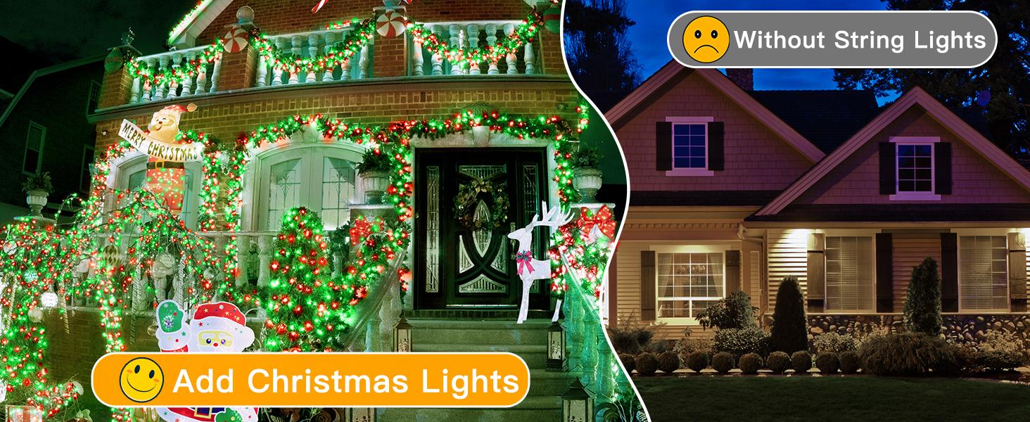 Ollny 262FT Fairy Lights, 800 LED Plug in Christmas Lights, 8 Modes Waterproof Outdoor String Lights with Remote for Wedding Birthday Party Indoor Room Decorations