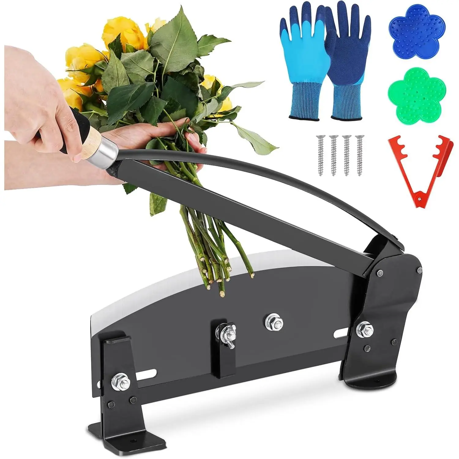 Flower Stem Cutter with Safety Latch for Fresh Flowers for Florists or Garden Use