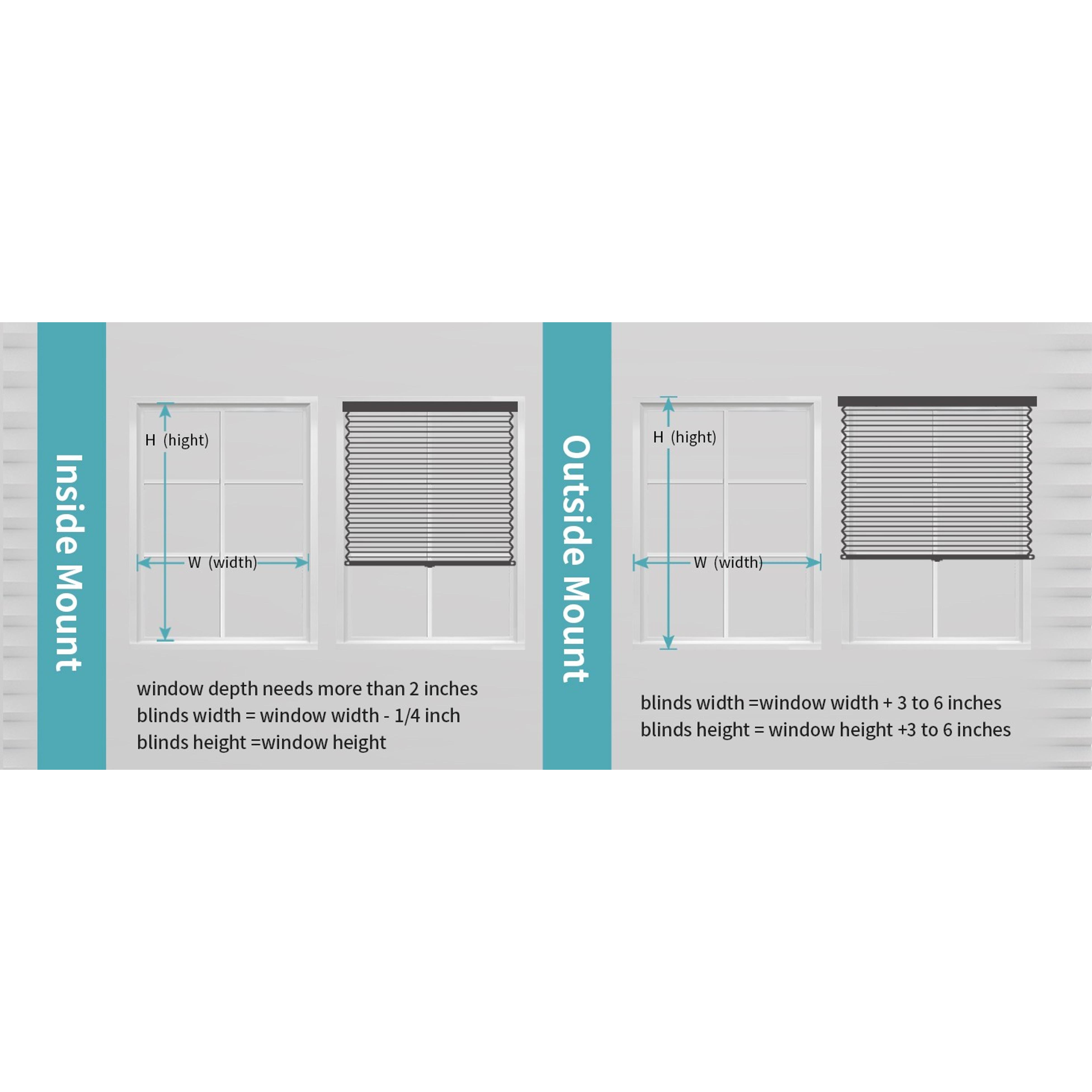 Top Down Bottom Up（TDBU） Cellular Shades, 1.5 inch Cordless Blackout Honeycomb Pleated Blinds for Windows Home Bedroom Office, Light Control, Thermal Insulated, 35" W x 64" H, White