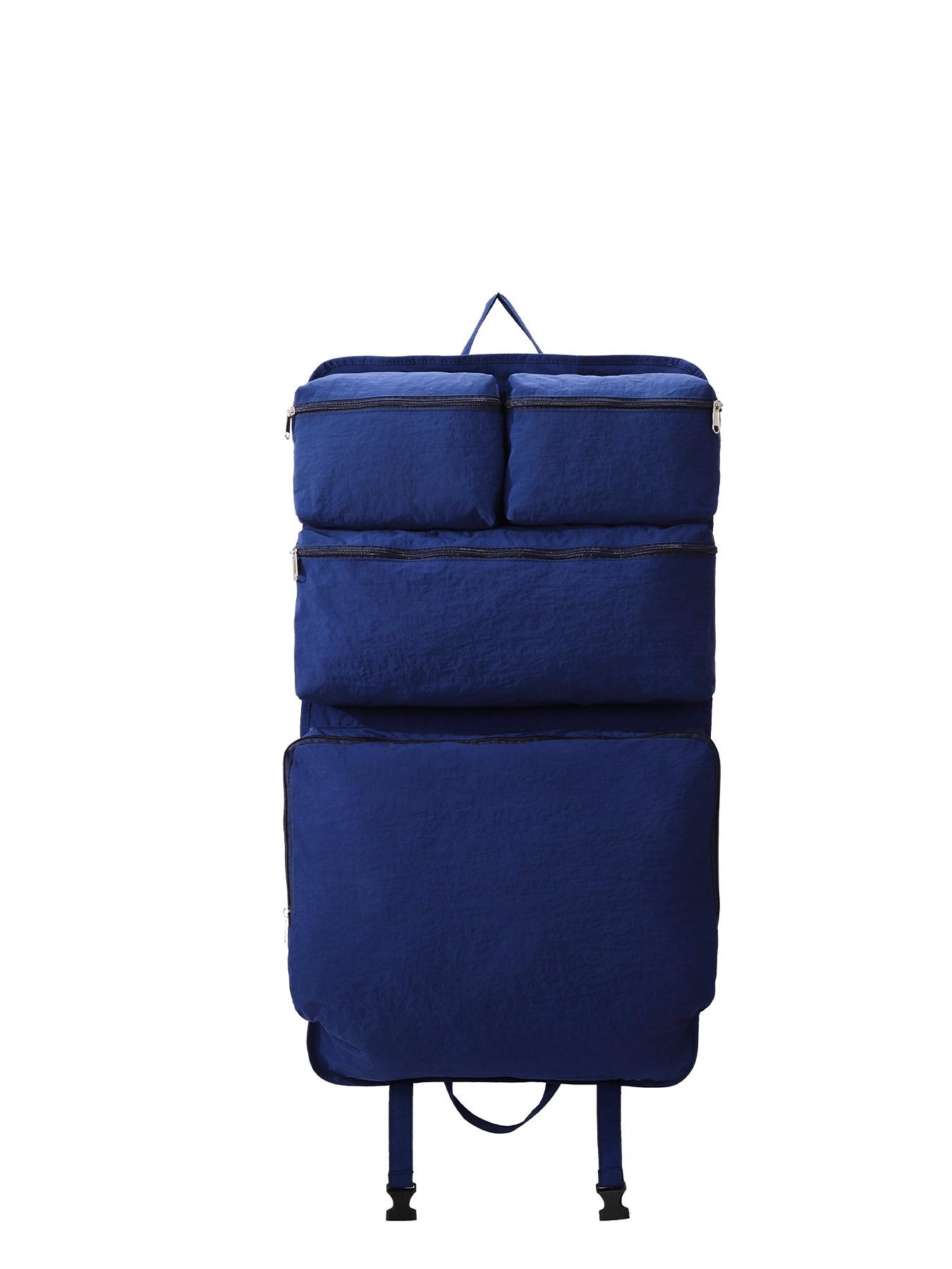 1pc  Solid color layered travel storage bag with multiple compartments, classified storage, zipper closure, lightweight material, luggage expansion tool suitable for business trips, clothing organization, super worry free storage bag