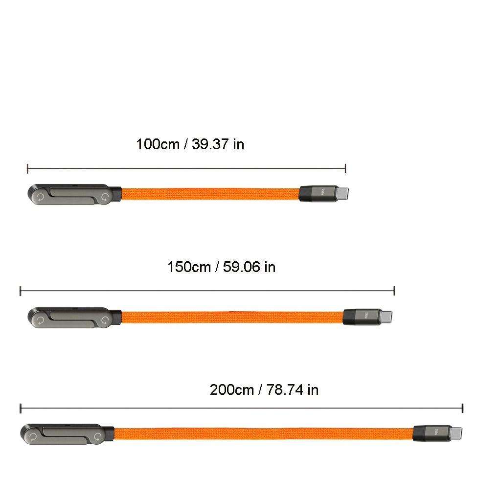 240W Fast Charging Stand Cable, Compatible with Apple 15/16/17, Android, Samsung, Huawei Type-C Port, Nylon Braided Material, No Interference While Gaming, Essential for Outdoor, Car, and Home Use