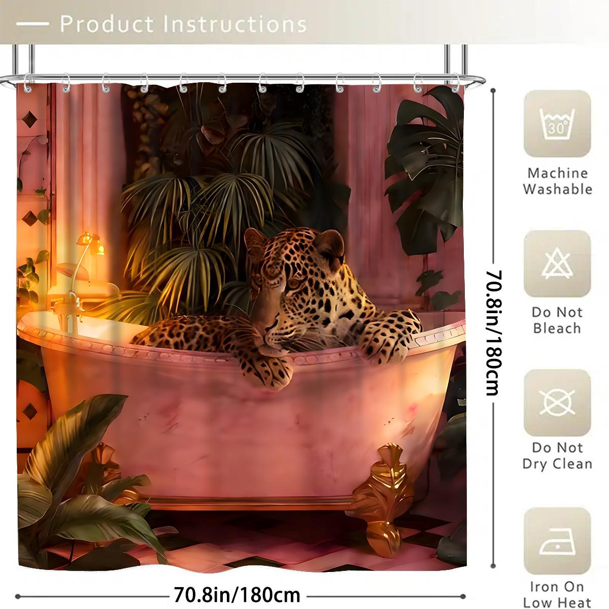 Sun & Moon Pattern Patchwork Shower Curtain Set, Colorful Bathroom Curtains with 12 Hooks, Ideal for Home Hotel Salon Dormitory, Bathroom Supplies