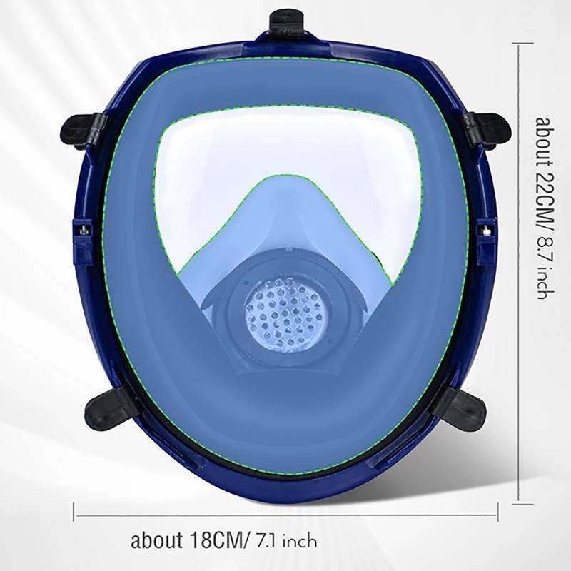 17 in 1 Full Face Respirator, Respirator Mask, Reusable Protective Face Cover with Adjustable Strap Widely Used in Organic Gas, Anti-Dust, Paint Sprayer, Chemical, Woodworking (Eye Protection)