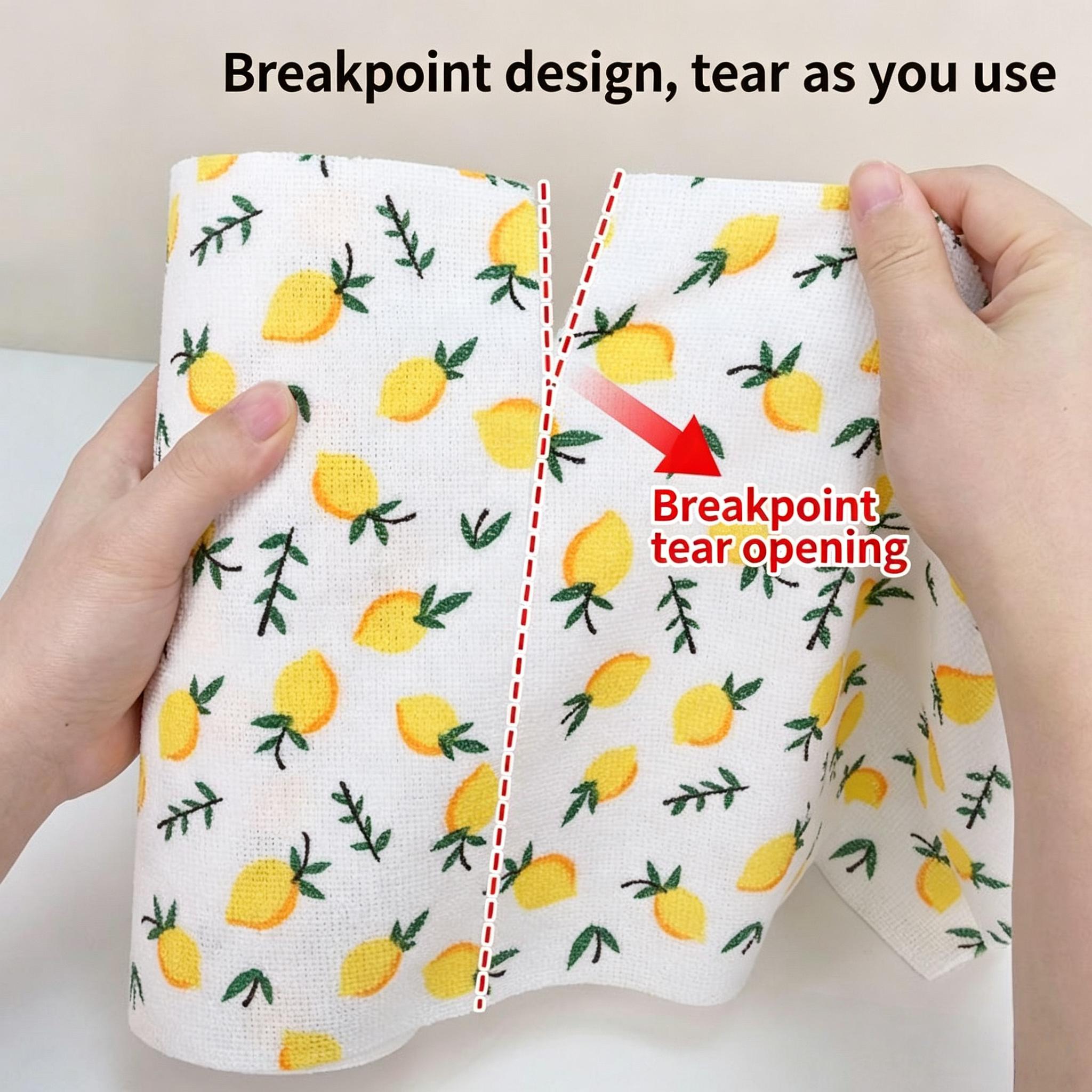 Hand-Tearable Disposable Kitchen Cleaning Cloths - Tear-and-Wipe, Water Absorbent, Oil-Resistant, Lint-Free, Easy Wiping, Wet & Dry Use, Ideal for Weekly Cleaning (Kitchen Cleaning Towels, Dishwashing Cloth)