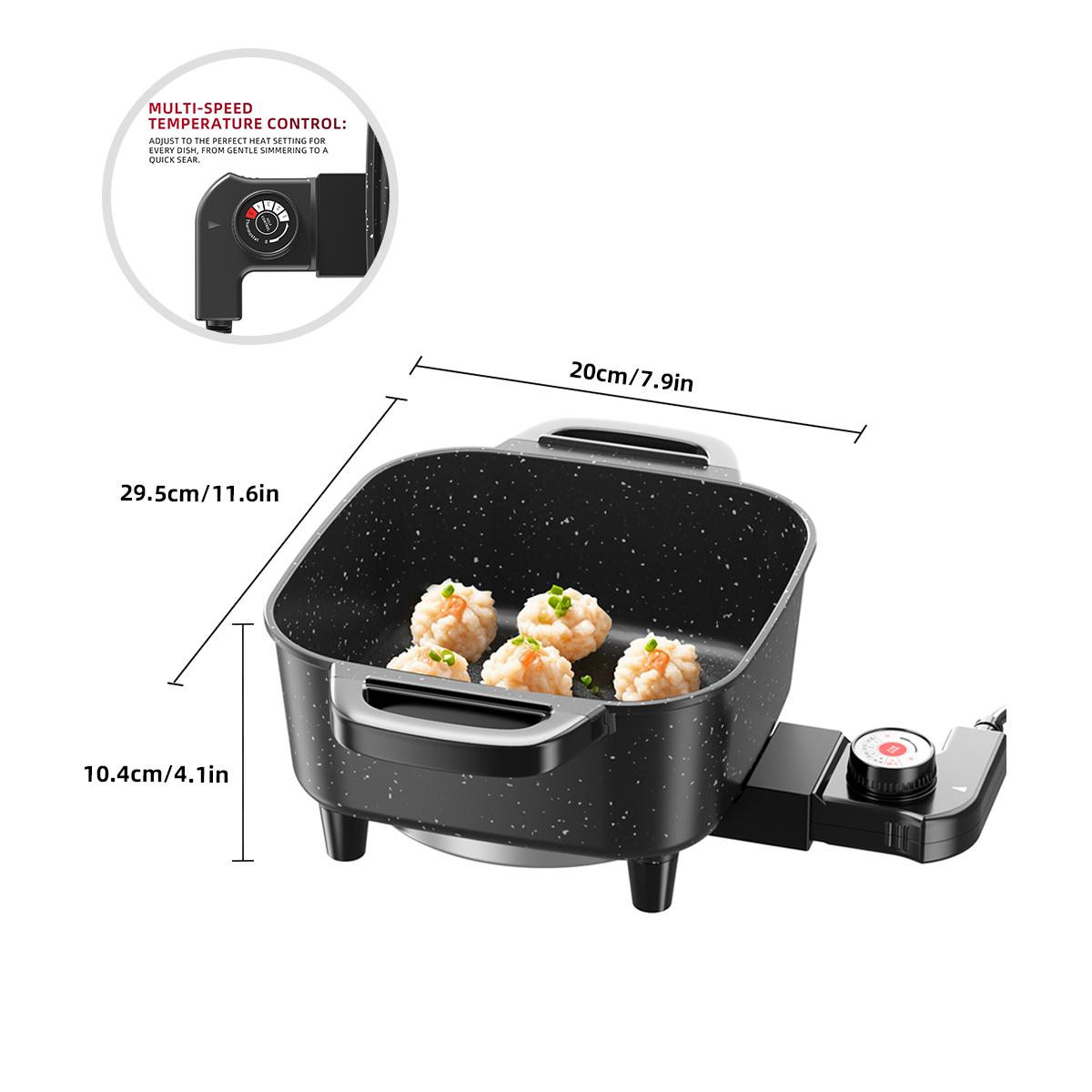 Piece Large Capacity Non-Stick Pan Material Multifunctional Household integrated Cooking Electric Cooking Pot Frying Pan Household Outdoor