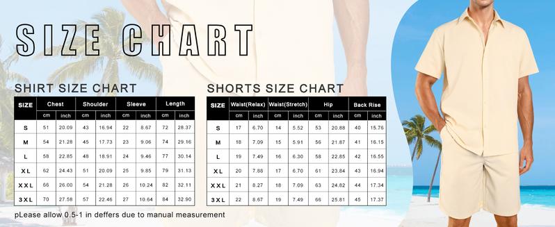 GINGTTO Men's Short Sets Summer Beach Outfits Men's 2 Piece Set Casual Short Sleeve Shirts and Shorts Vacation Sets Clothes Suits Tropical Fathersdaygift