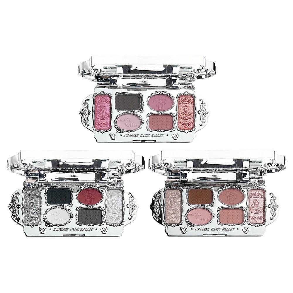 Kapelle Six Color Swan Eyeshadow Palette, Contour Blush Highlighter, Multi-Use Portable High-Quality Eye Shadow, Travel-Friendly Makeup